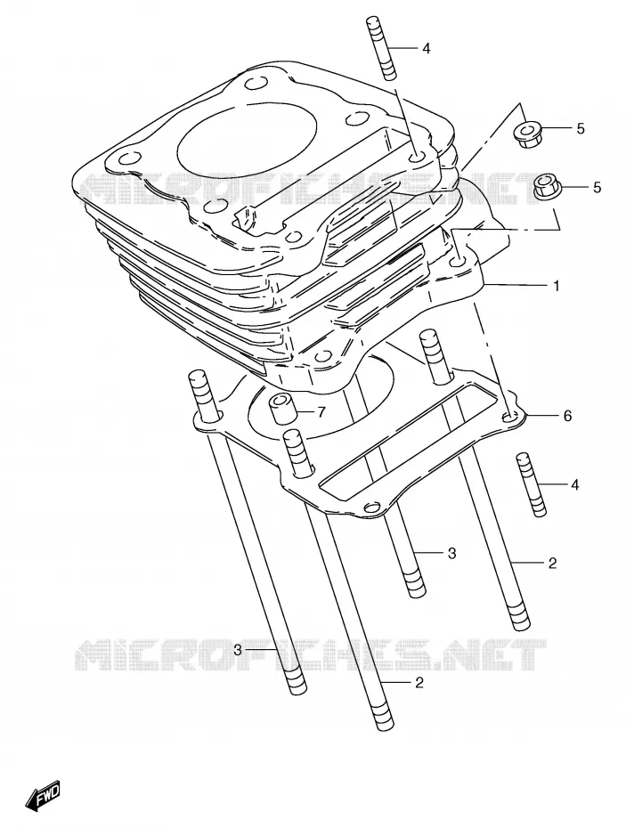 CYLINDRE Suzuki MOTO 125 GS 2000  GS125SY(E71)