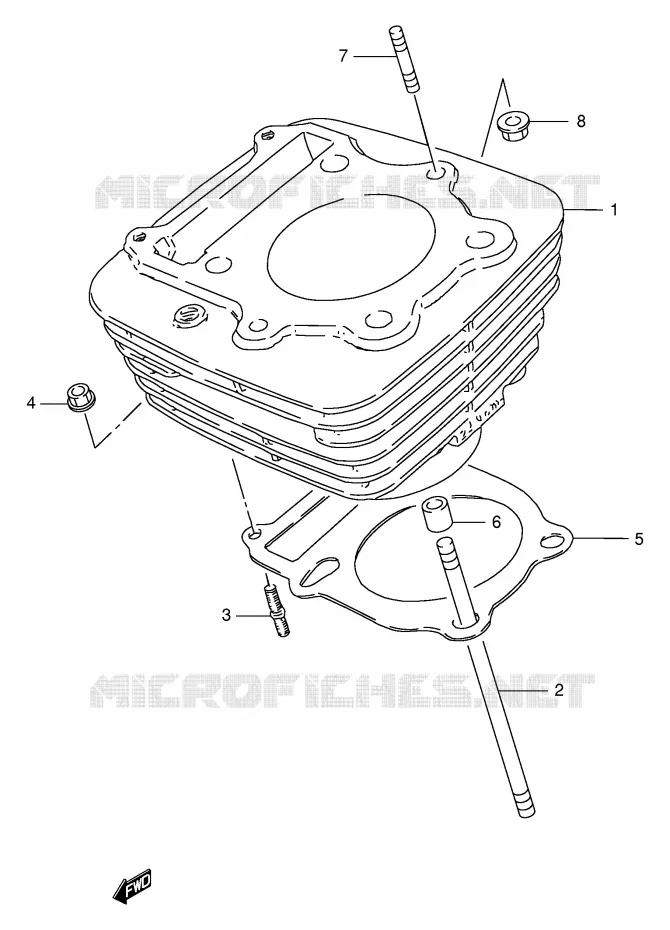 CYLINDRE Suzuki MOTO 250 GN 1996  GN250T(E2)