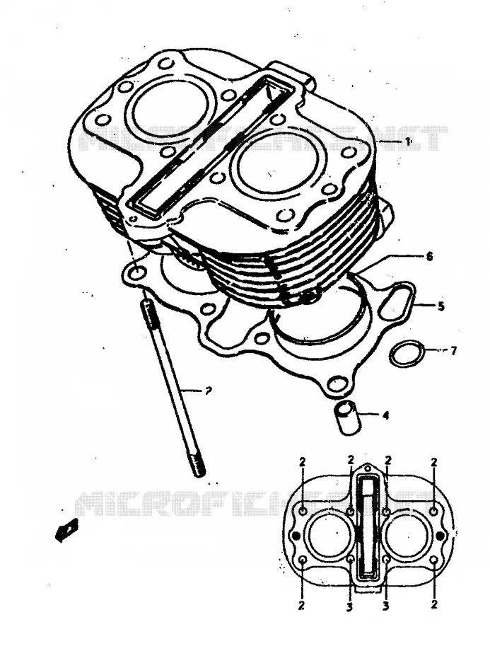 CYLINDRE Suzuki MOTO 400 GS 1978  GS400EC(C/N)