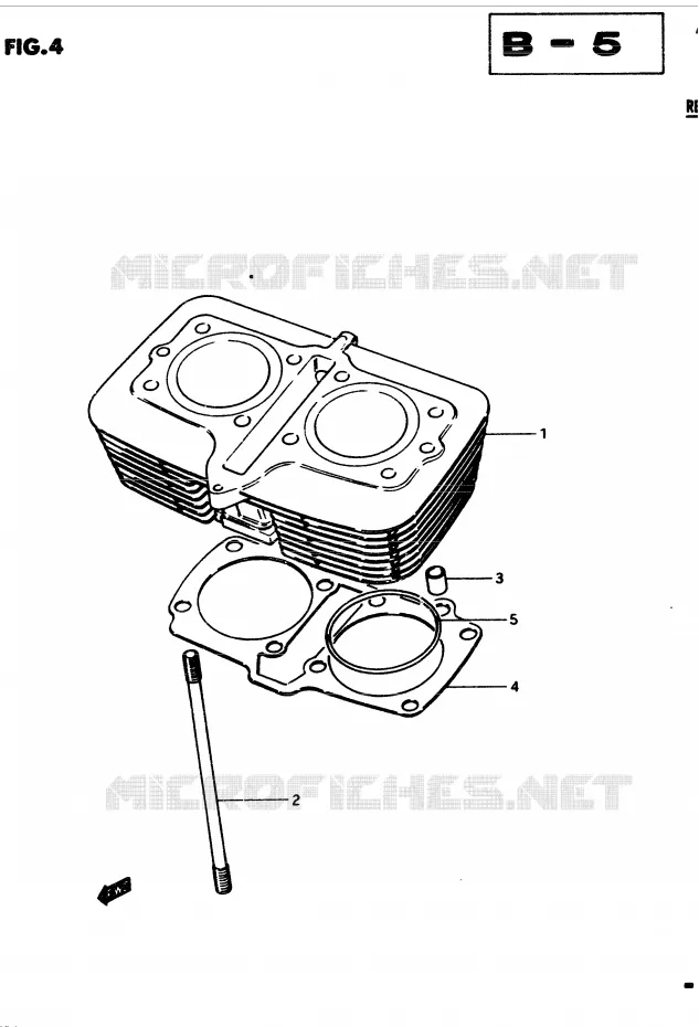 CYLINDRE Suzuki MOTO 450 GS 1982  GS4502(2/Z/D)