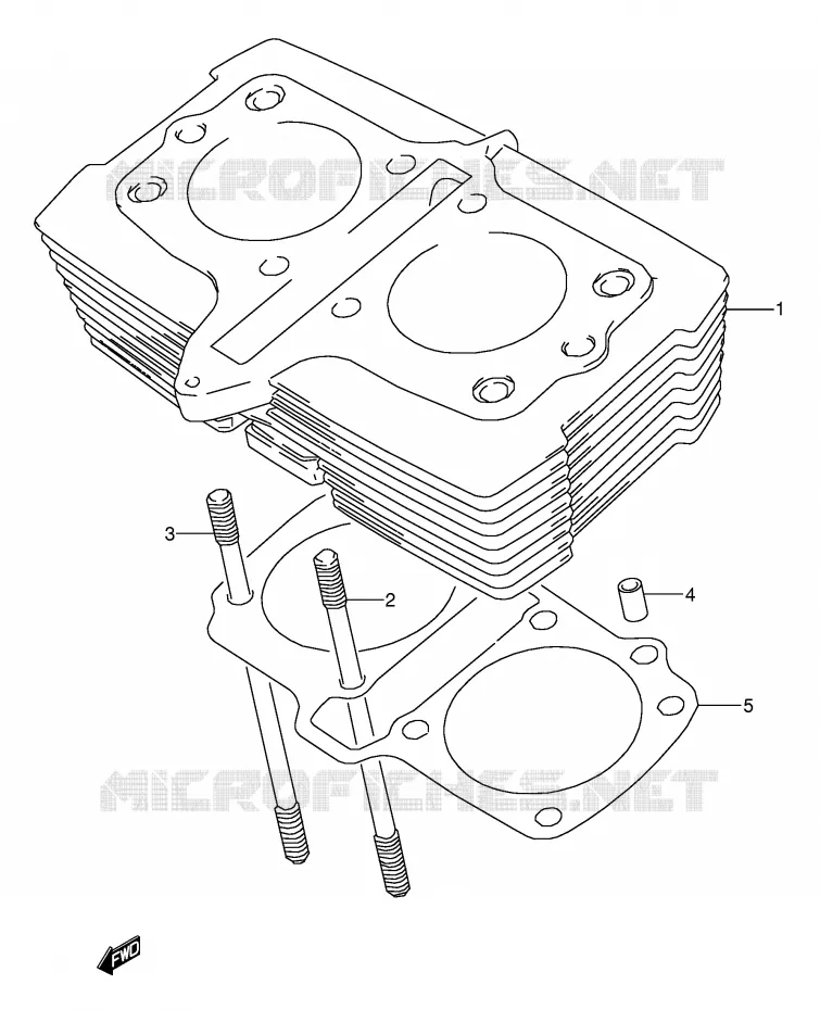 CYLINDRE Suzuki MOTO 500 GS-E 1995  GS500ES(E2)