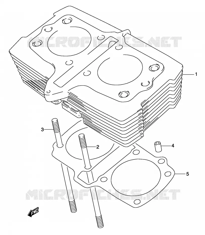 CYLINDRE Suzuki MOTO 500 GS-E 2004  GS500UK4(P19)