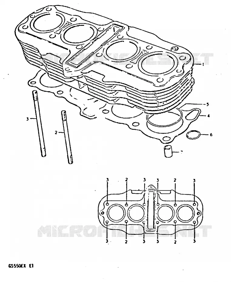 CYLINDRE Suzuki MOTO 550 GS 1981  GS550EX(X)