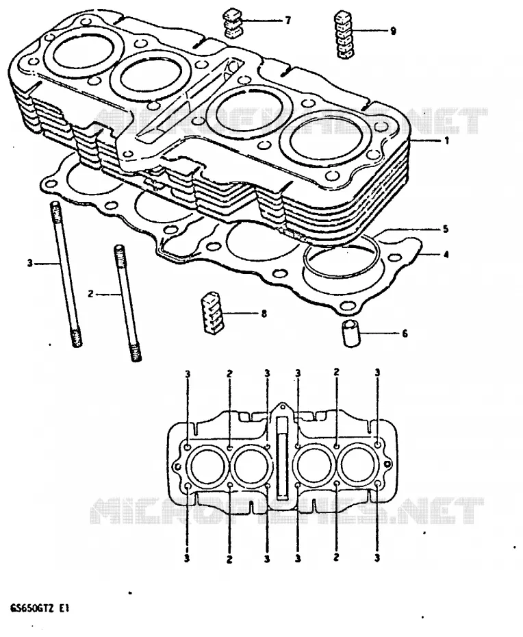 CYLINDRE Suzuki MOTO 650 GS 1982  GS650GTZ(X/Z)
