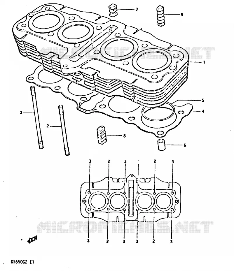 CYLINDRE Suzuki MOTO 650 GS 1982  GS650GZ(X/Z)