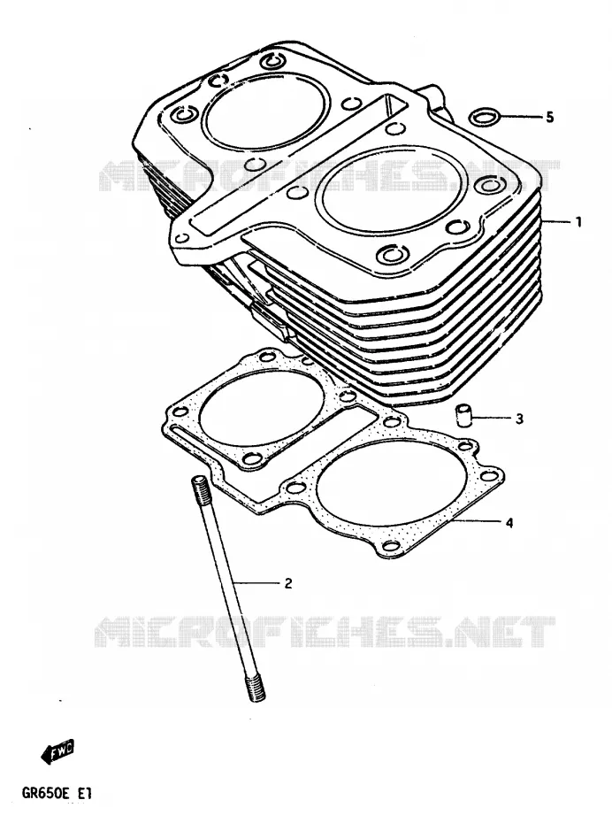 CYLINDRE Suzuki MOTO 650 TEMPTER 1984  GR650E(D/E)