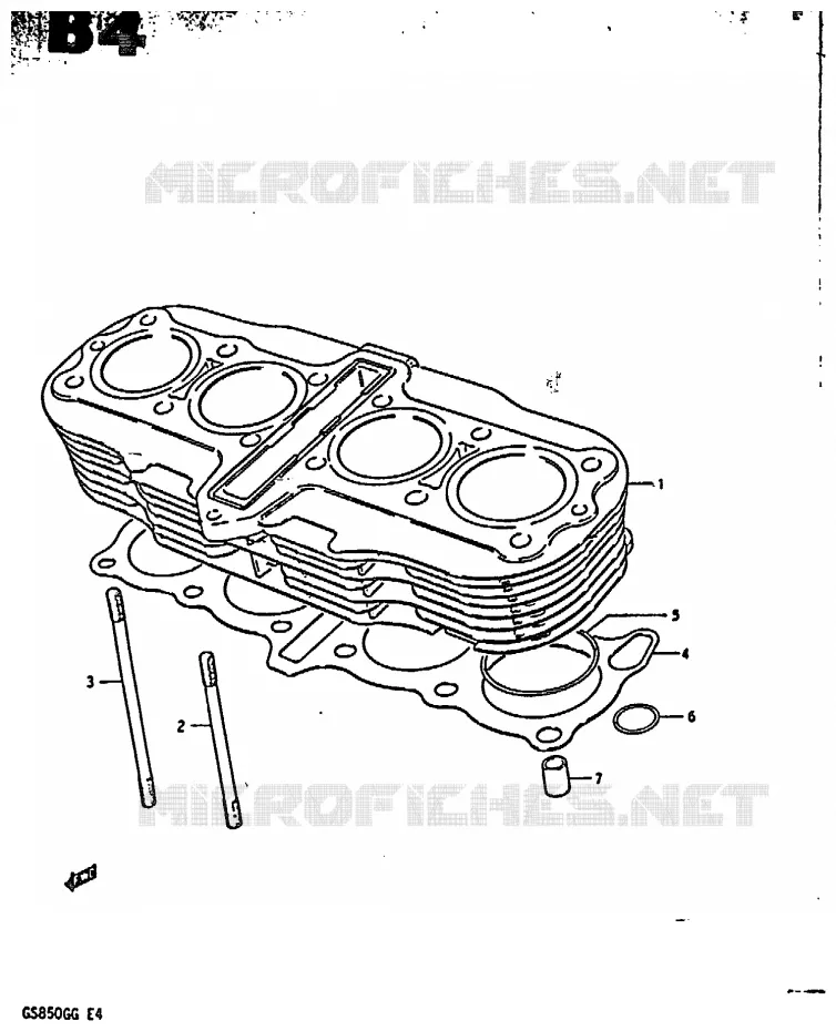 CYLINDRE Suzuki MOTO 850 GS 1986  GS850GG(E4)