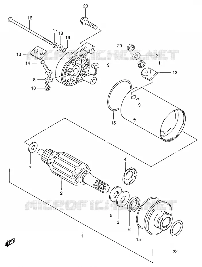 DEMARREUR (GS125ESZ/EZ/ESD/ESF/ESK/ESL) Suzuki MOTO 125 GS 1982  GS125ESZ(E1)