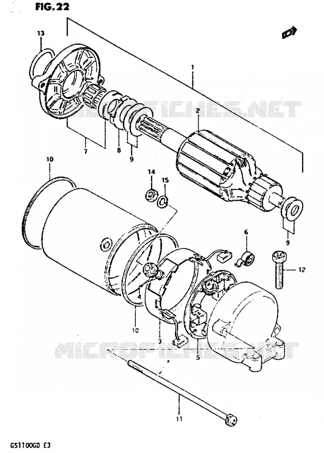 DEMARREUR Suzuki MOTO 1100 GS-G 1982  GS1100GZ(Z/D)