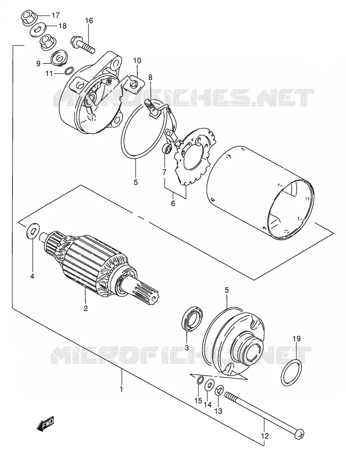 DEMARREUR Suzuki MOTO 250 GN 1990  GN250L(E2)