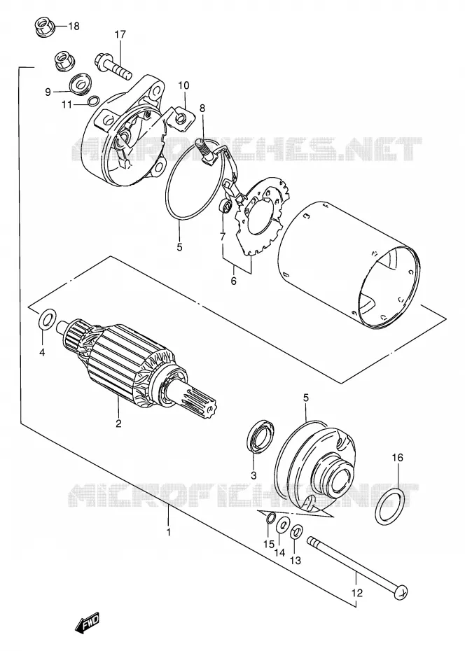 DEMARREUR Suzuki MOTO 250 GN 1999  GN250EX(E2)