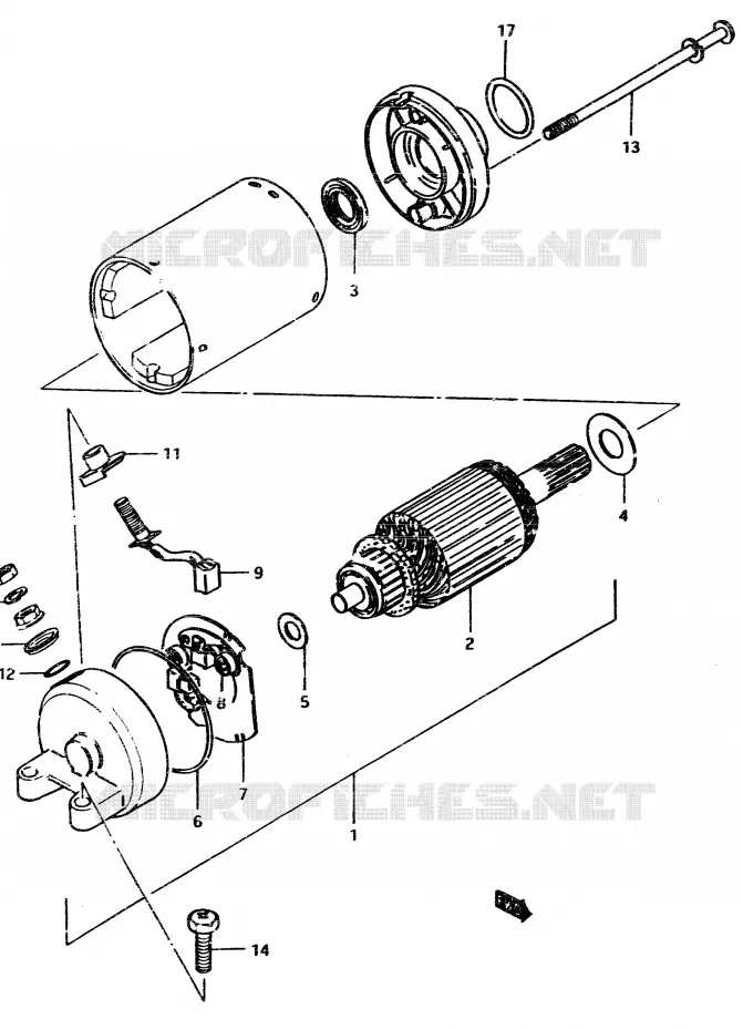 DEMARREUR Suzuki MOTO 450 GS-L 1983  GS450LD