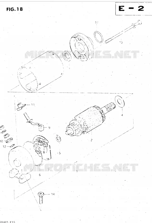 DEMARREUR Suzuki MOTO 500 GS-E 1983  GS500ED(Z/D)