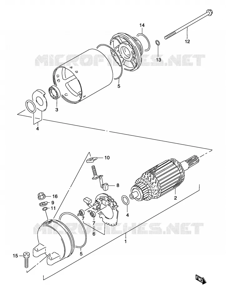 DEMARREUR Suzuki MOTO 500 GS-F 2004  GS500FUK4(P19)