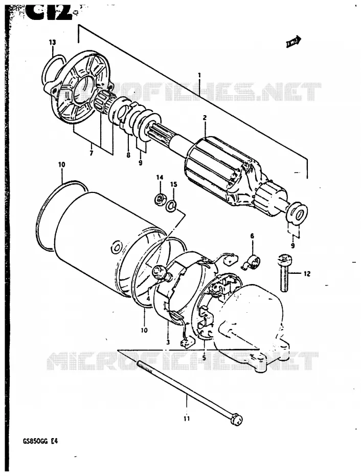 DEMARREUR Suzuki MOTO 850 GS 1985  GS850GF(E4)