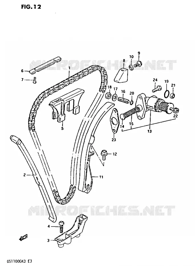 DISTRIBUTION (GS1100GKZ/GK2) Suzuki MOTO 1100 GS-G 1983  GS1100GKD(Z/2/D)