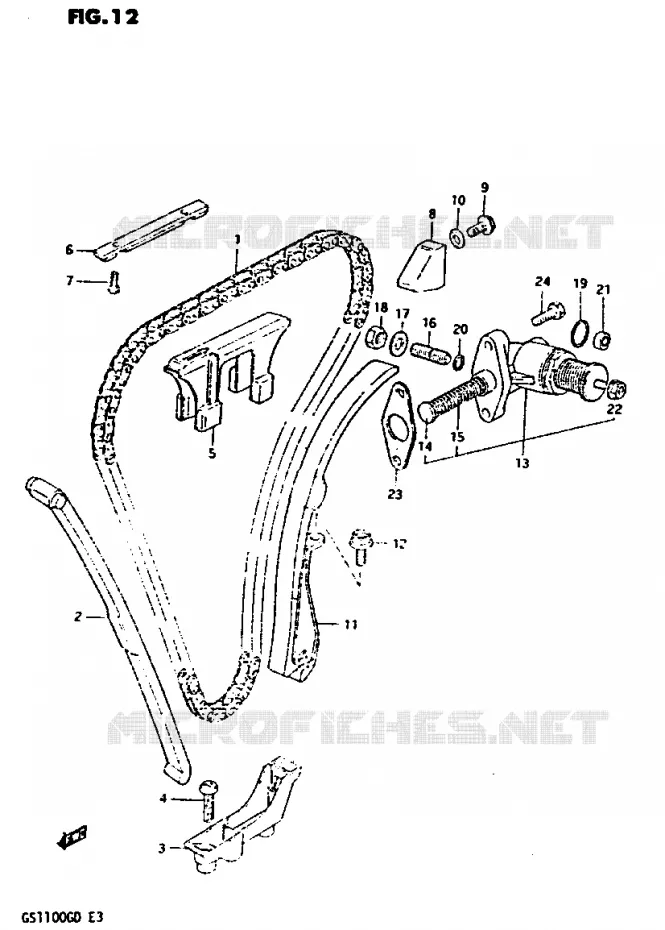 DISTRIBUTION (MODELE Z) Suzuki MOTO 1100 GS-G 1983  GS1100GD(Z/D)