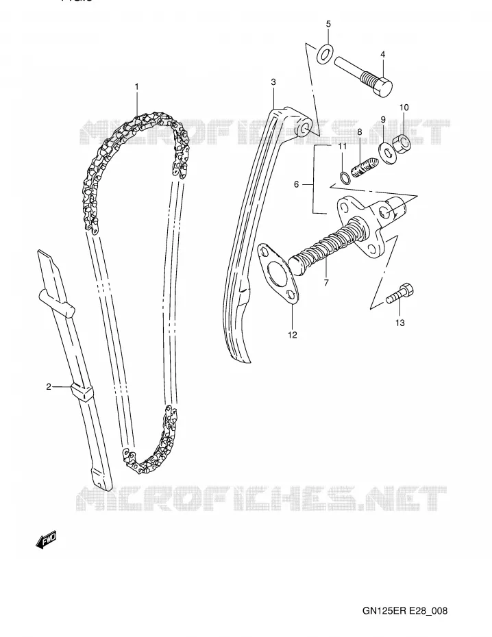 DISTRIBUTION Suzuki MOTO 125 GN 1993  GN125EP(E28)