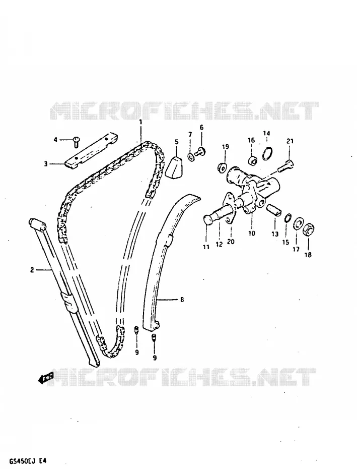 DISTRIBUTION Suzuki MOTO 450 GS-E 1987  GS450EH(E/F/G/H/J)