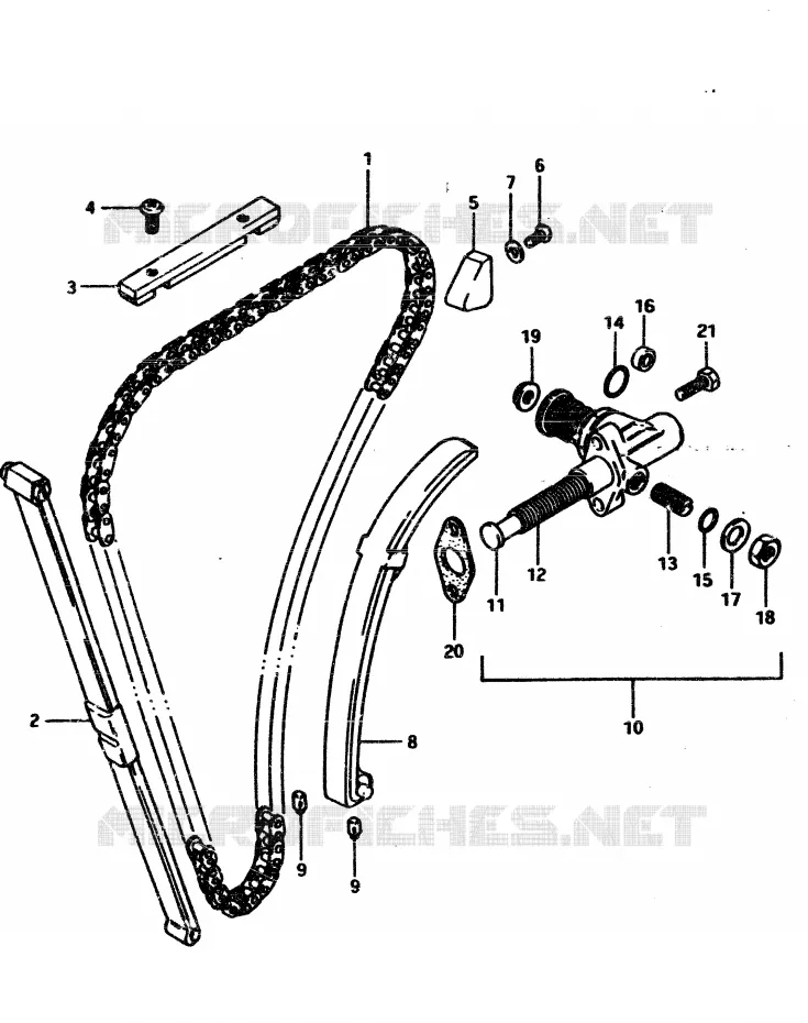 DISTRIBUTION Suzuki MOTO 450 GS-L 1983  GS450LD