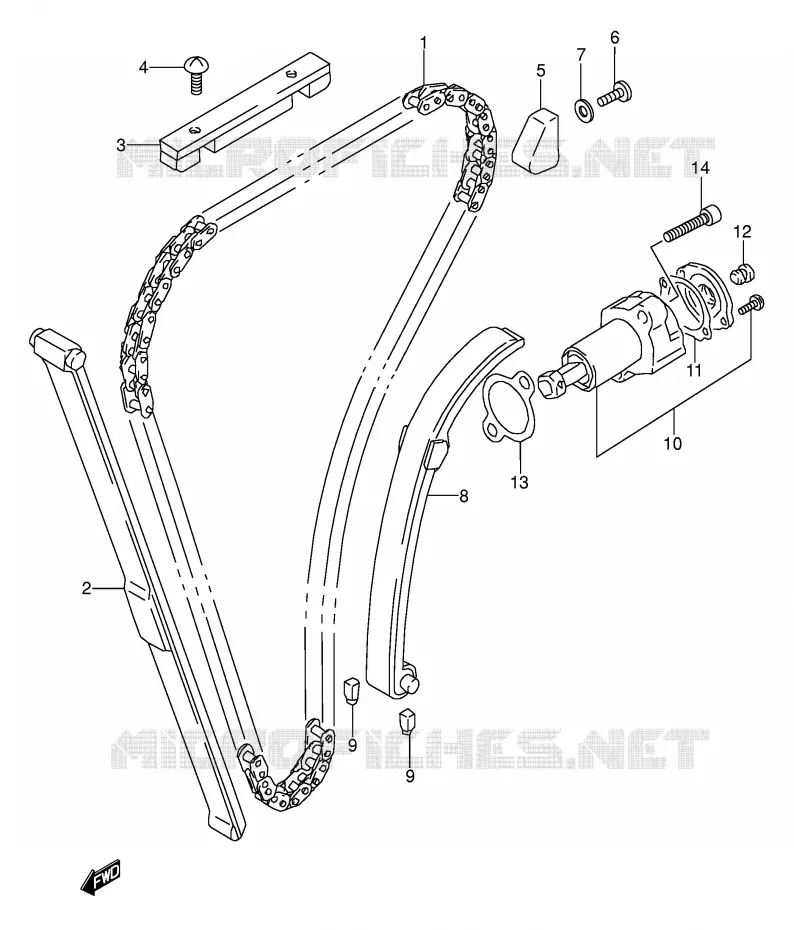 DISTRIBUTION Suzuki MOTO 500 GS-E 1996  GS500EUT(E2)