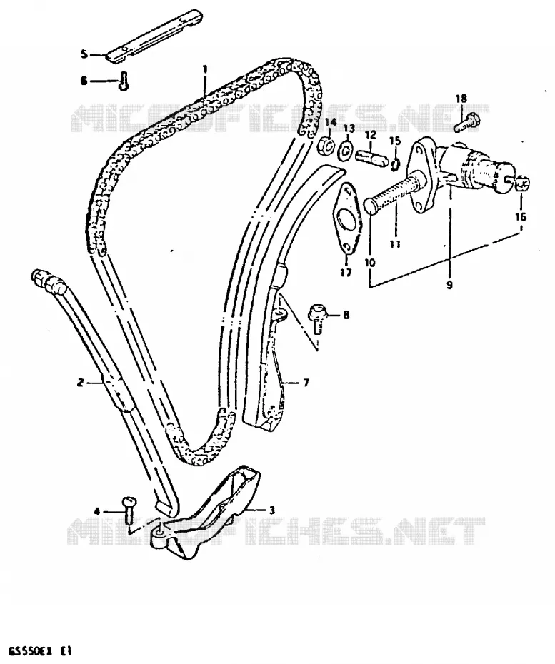 DISTRIBUTION Suzuki MOTO 550 GS 1981  GS550EX(X)