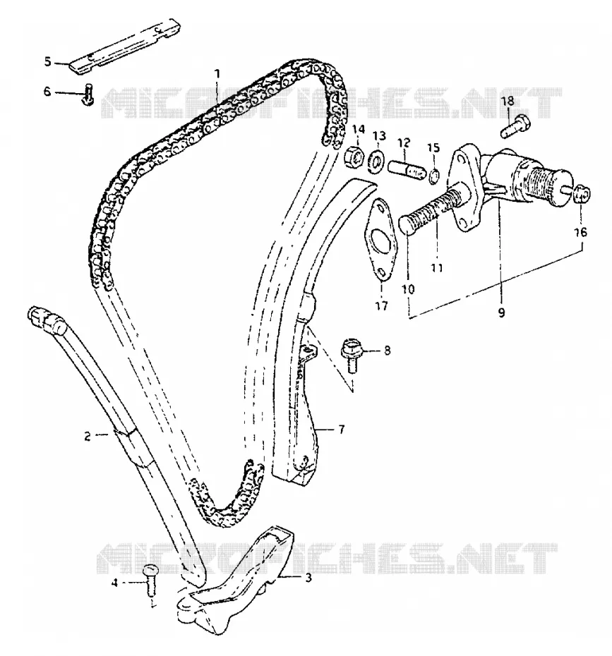 DISTRIBUTION Suzuki MOTO 550 GS 1982  GS550LZ