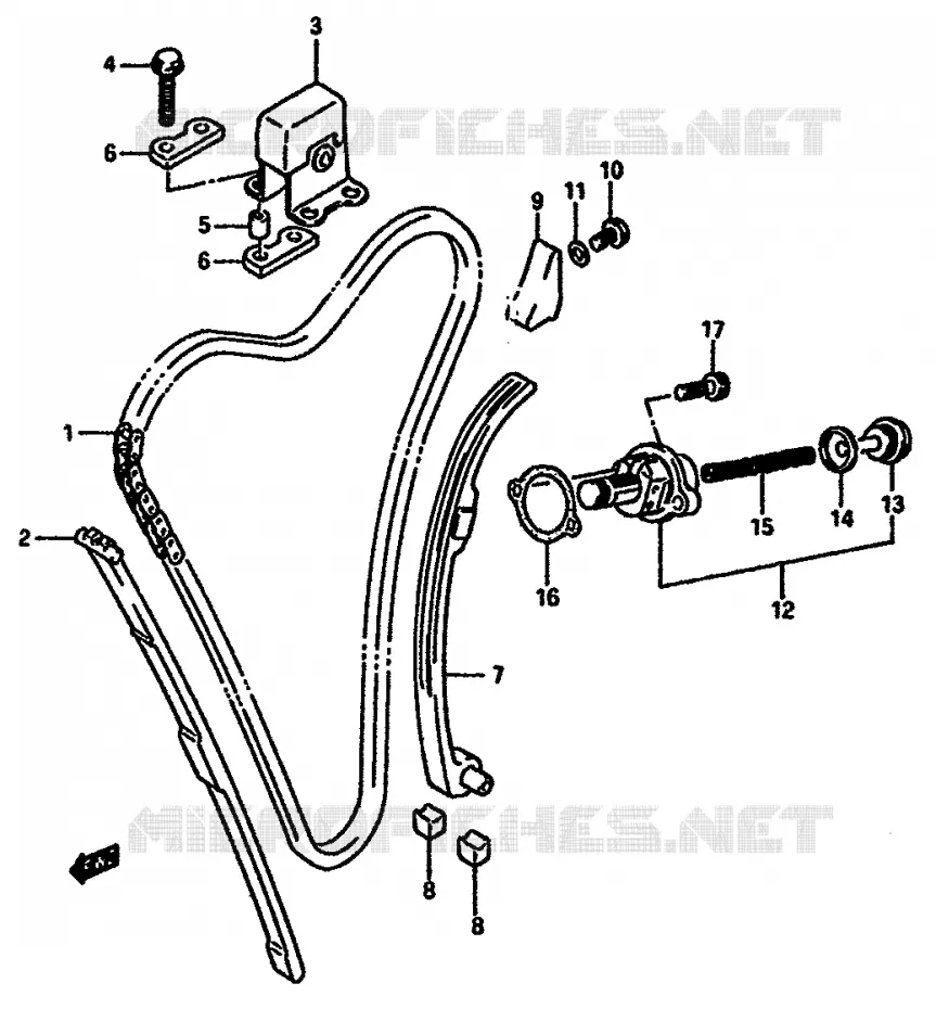 DISTRIBUTION Suzuki MOTO 750 GSX-R 1986  GSX-750G(F/G/H) E34