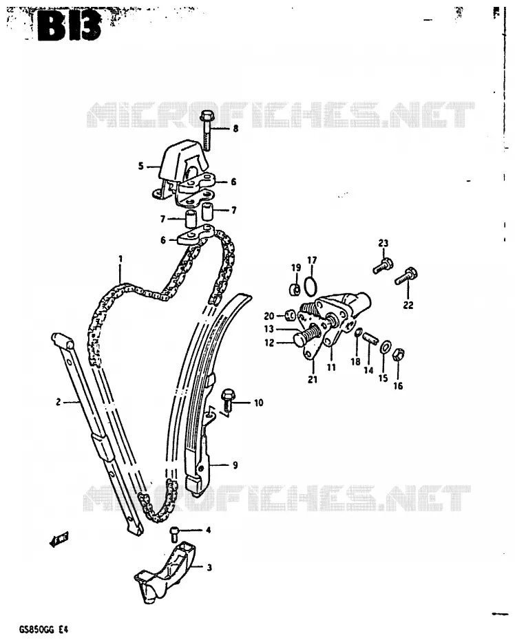 DISTRIBUTION Suzuki MOTO 850 GS 1985  GS850GF(E4)