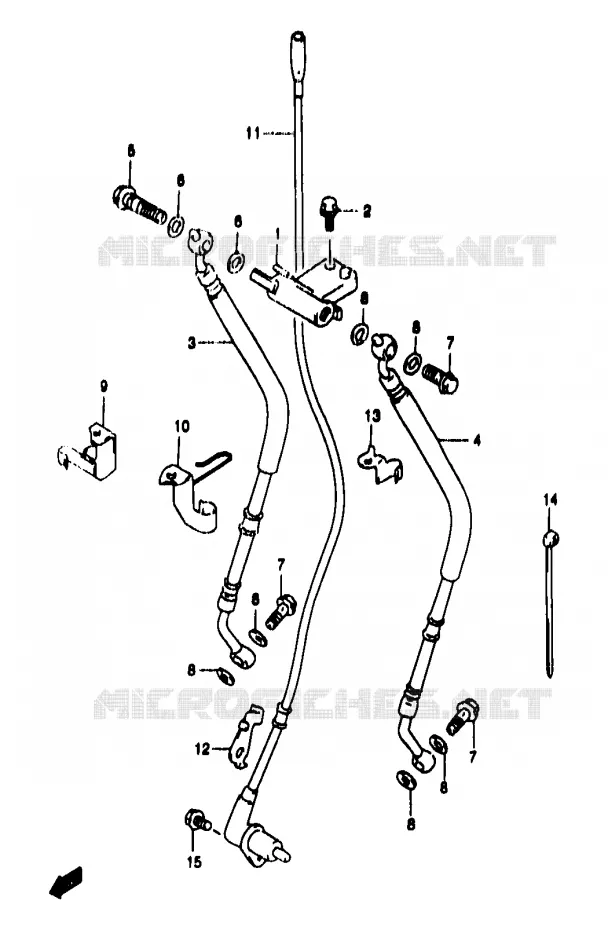 DURITE DE FREIN AVANT (GSF1200SAV/SAW/SAX/SAY) Suzuki MOTO 1200 BANDIT 2000  GSF1200Y(T/V/W/X/Y)