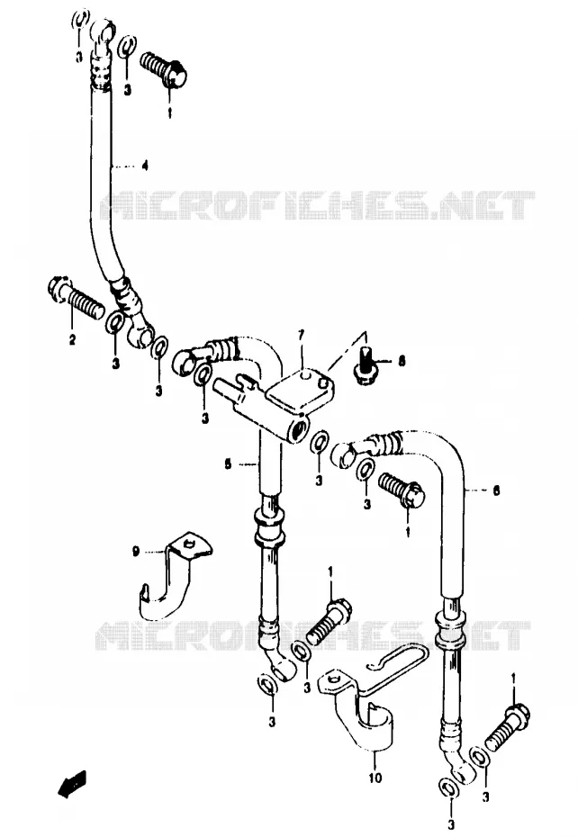 DURITE DE FREIN AVANT (GSF1200T/V/W/X/Y/ST/SV/SW/SX/SY) Suzuki MOTO 1200 BANDIT 1998  GSF1200W/GSF1200SW/GSF1200SAW