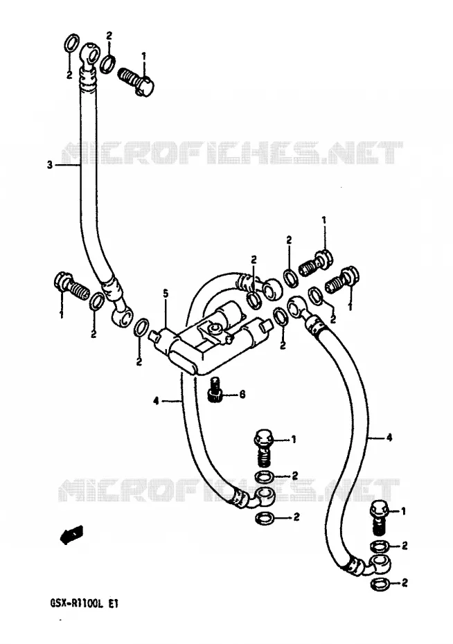 DURITE DE FREIN AVANT (MODELE K) Suzuki MOTO 1100 GSX-R 1989  GSX-R1100K(K/L)