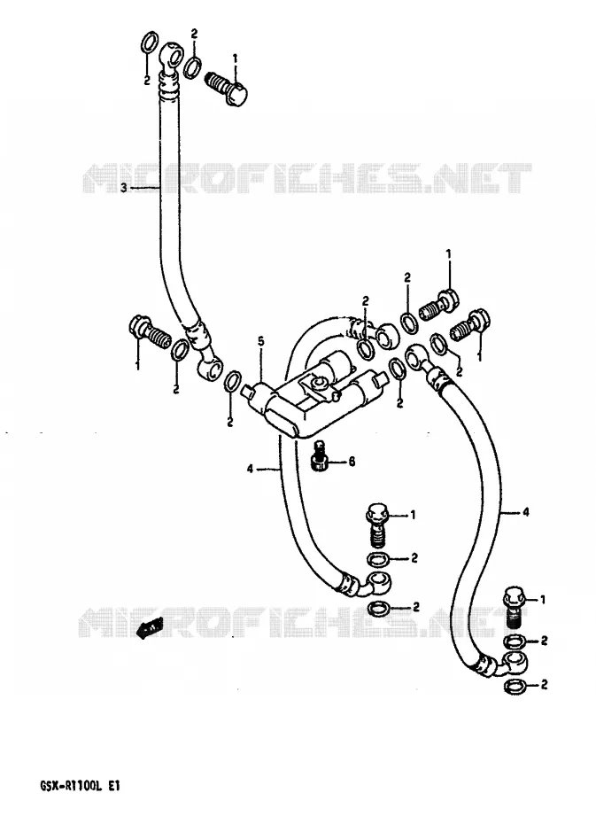 DURITE DE FREIN AVANT (MODELE L E24) Suzuki MOTO 1100 GSX-R 1989  GSX-R1100K(K/L)