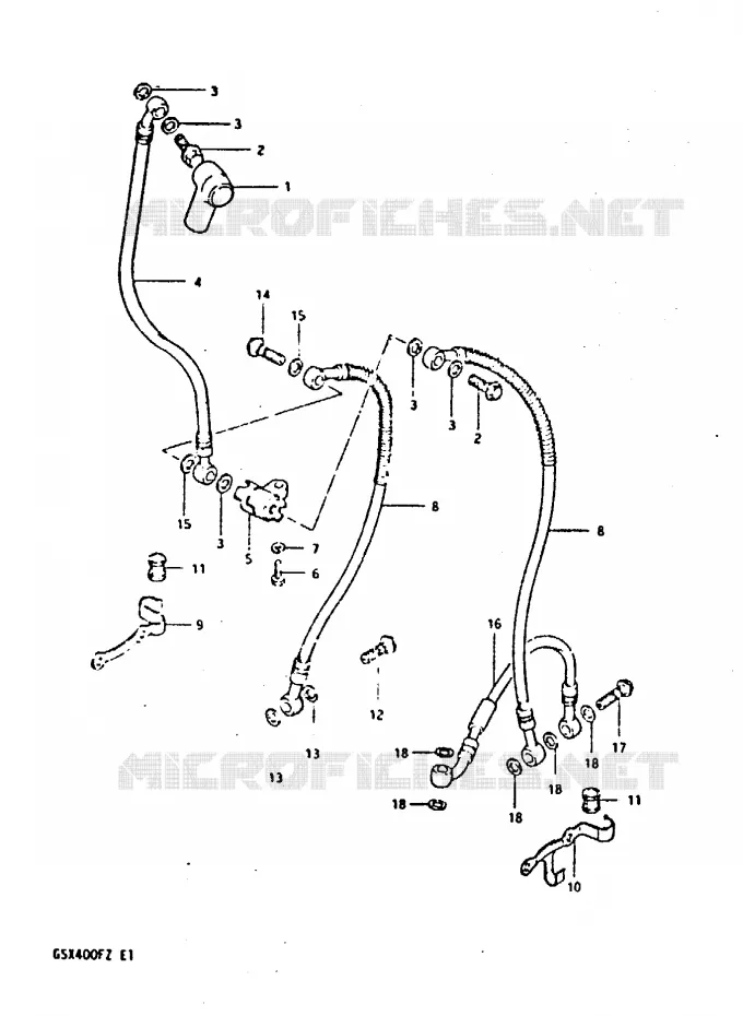 DURITE DE FREIN AVANT (MODELE Z) Suzuki MOTO 400 GSX 1980  GSX400FT