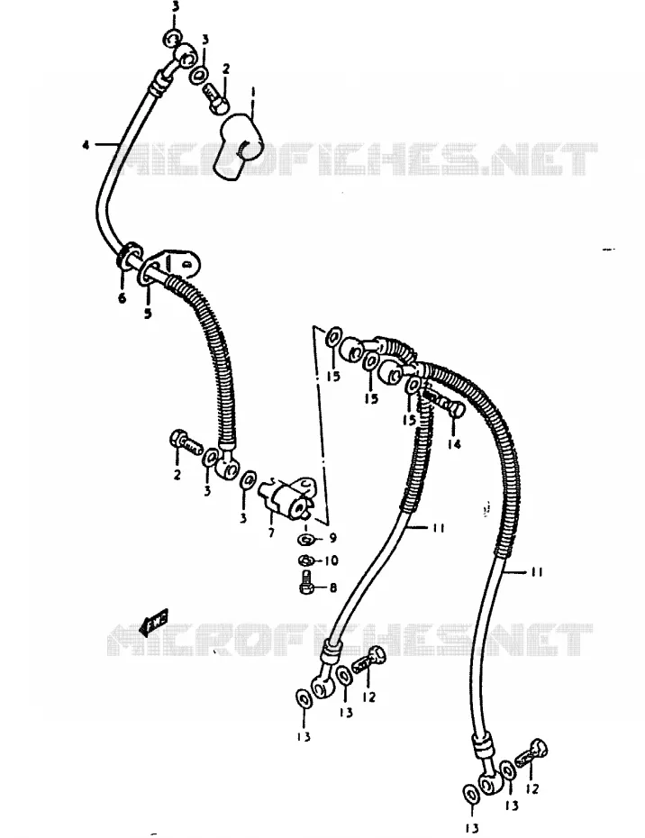 DURITE DE FREIN AVANT Suzuki MOTO 1000 GS 1978  GS1000EC(C/N)