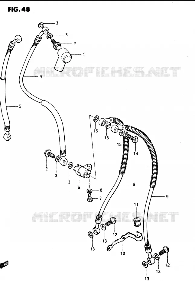 DURITE DE FREIN AVANT Suzuki MOTO 1100 GS-G 1984  GS1100GE(E/F/G)