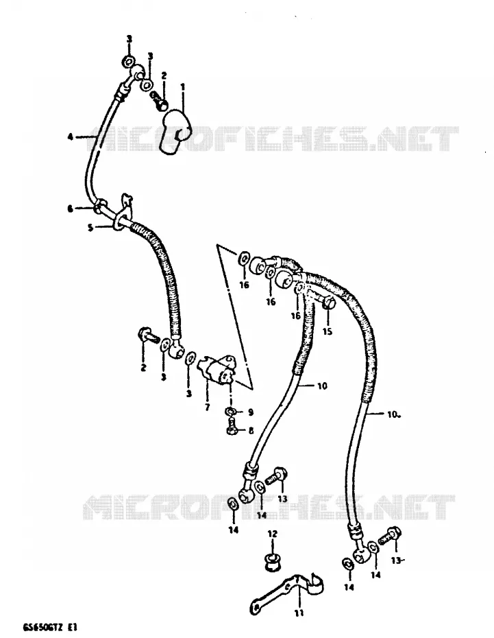 DURITE DE FREIN AVANT Suzuki MOTO 650 GS 1982  GS650GTZ(X/Z)