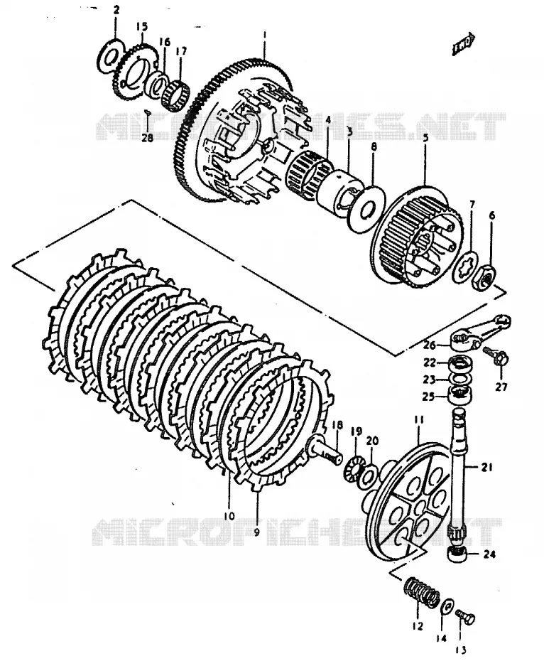 EMBRAYAGE Suzuki MOTO 1000 GS 1978  GS1000EC(C/N)
