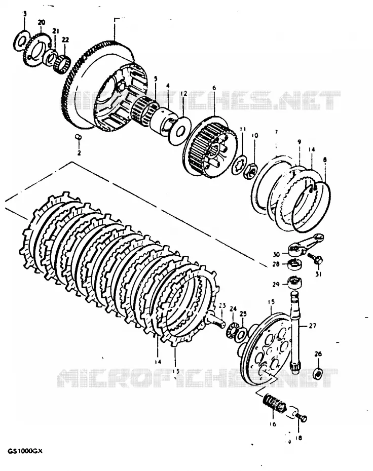 EMBRAYAGE Suzuki MOTO 1000 GS 1980  GS1000GT(X/T)
