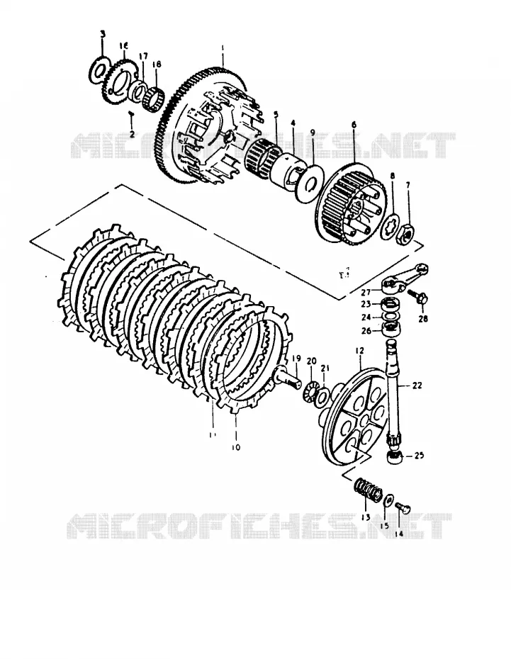 EMBRAYAGE Suzuki MOTO 1000 GS 1980  GS1000HT(T)