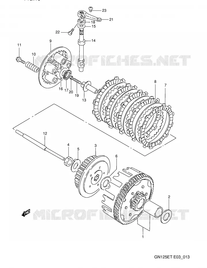 EMBRAYAGE Suzuki MOTO 125 GN 1991  GN125EM(E3)