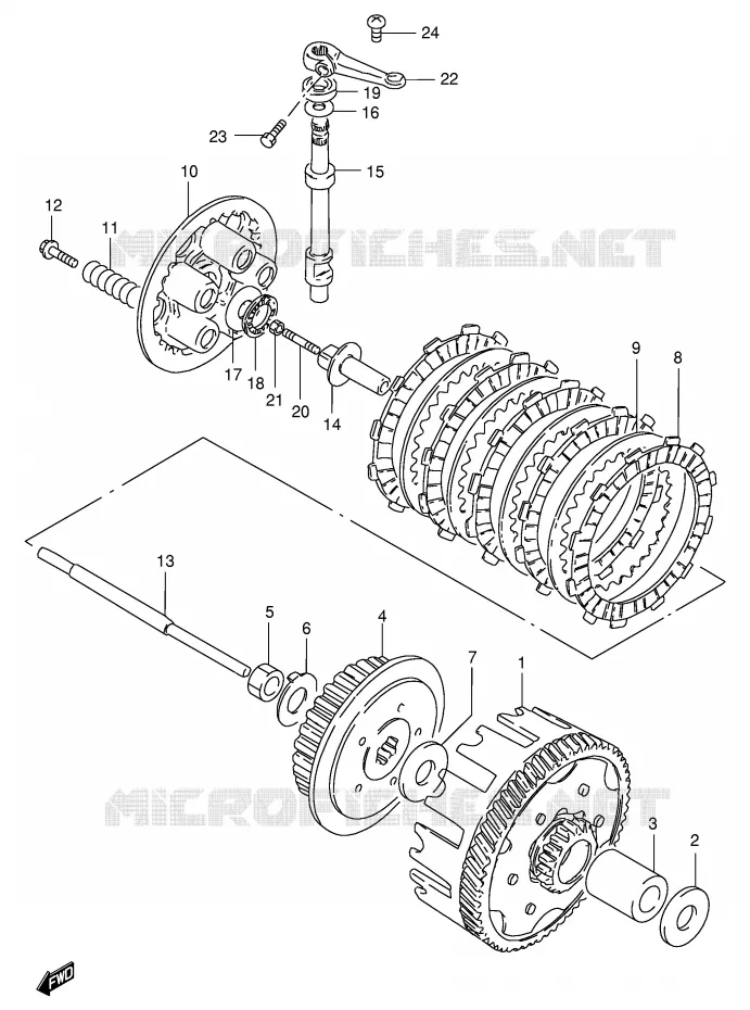 EMBRAYAGE Suzuki MOTO 125 GS 1982  GS125EZ(E1)