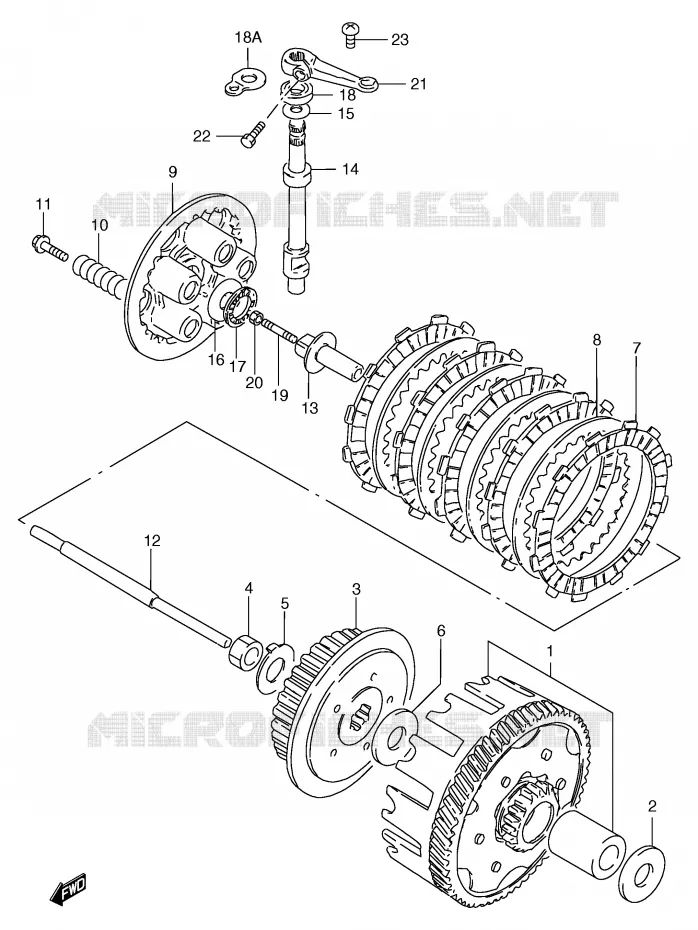 EMBRAYAGE Suzuki MOTO 125 GS 2000  GS125ESY(E71)