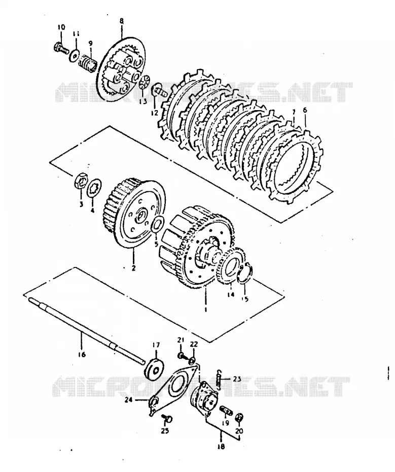 EMBRAYAGE Suzuki MOTO 250 GS 1999  GS250TX(T/X)