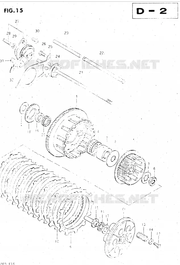 EMBRAYAGE Suzuki MOTO 500 GS-E 1982  GS500EZ(Z/D)