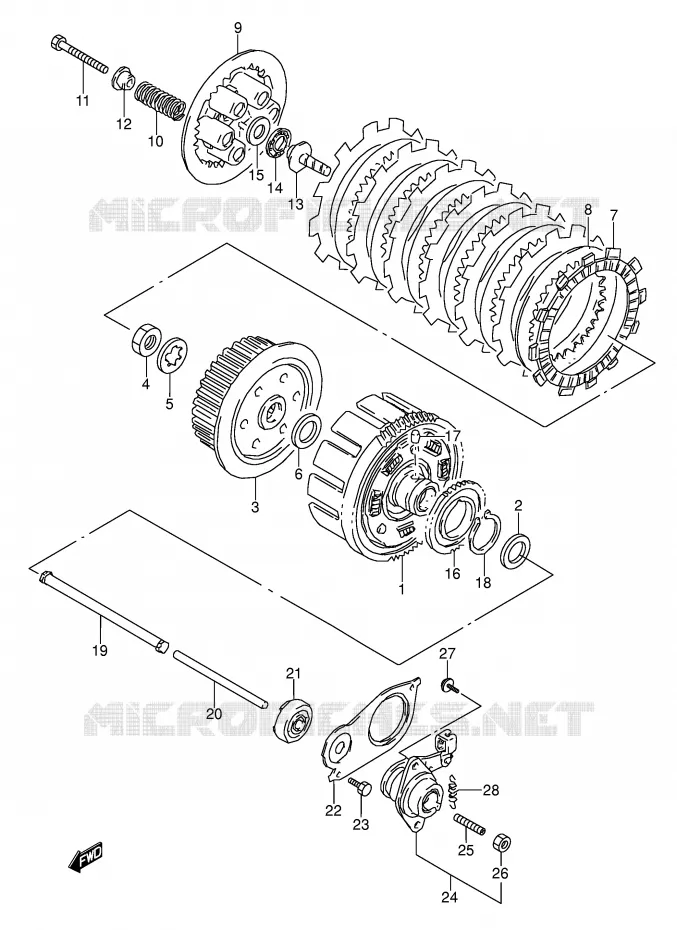EMBRAYAGE Suzuki MOTO 500 GS-E 1995  GS500ES(E2)