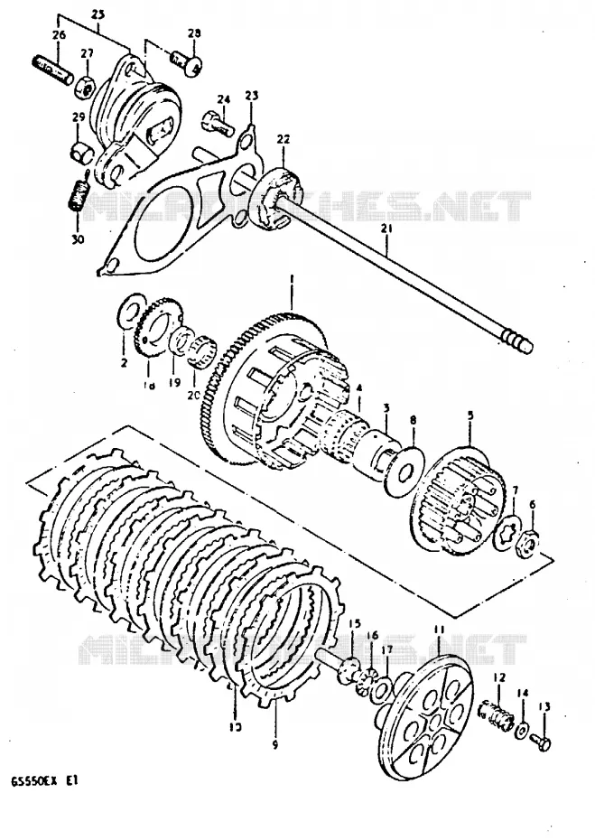 EMBRAYAGE Suzuki MOTO 550 GS 1981  GS550EX(X)