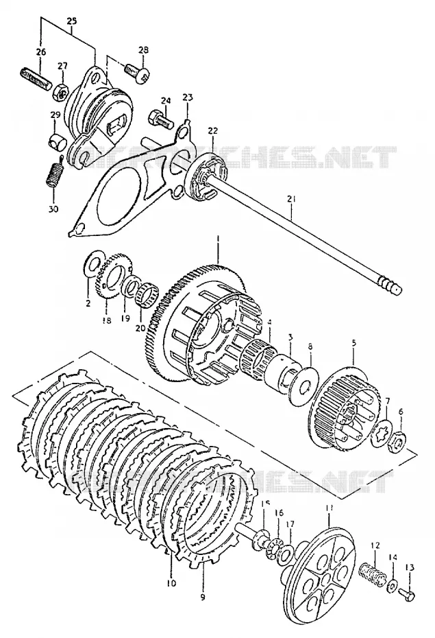 EMBRAYAGE Suzuki MOTO 550 GS 1982  GS550LZ