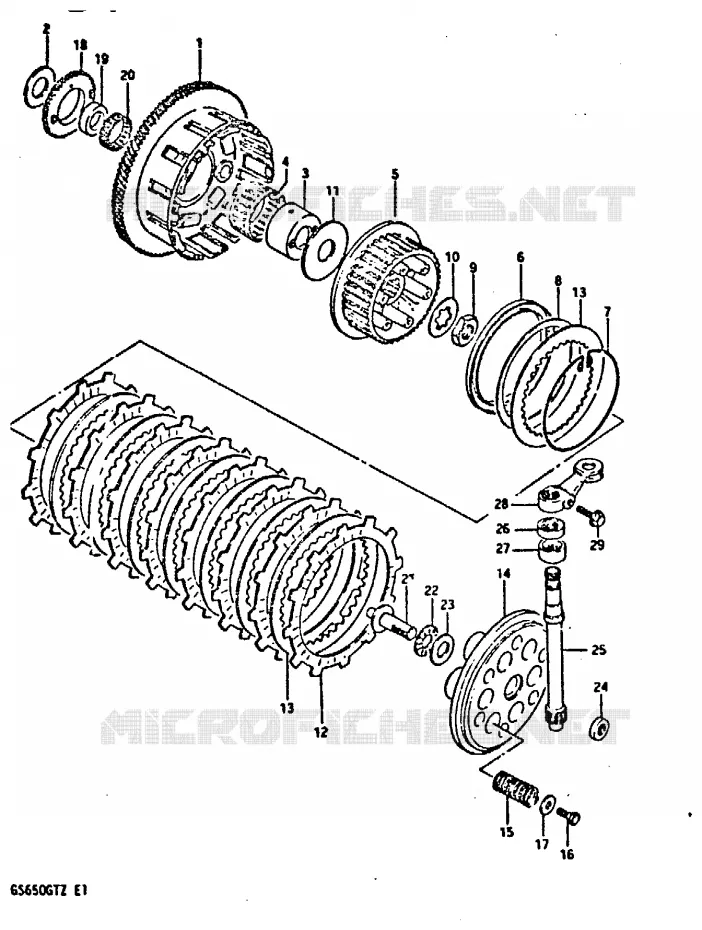 EMBRAYAGE Suzuki MOTO 650 GS 1982  GS650GTZ(X/Z)