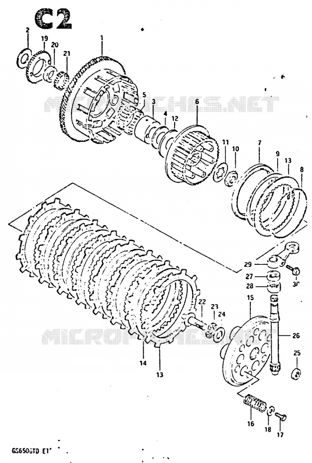 EMBRAYAGE Suzuki MOTO 650 GS 1983  GS650GTD